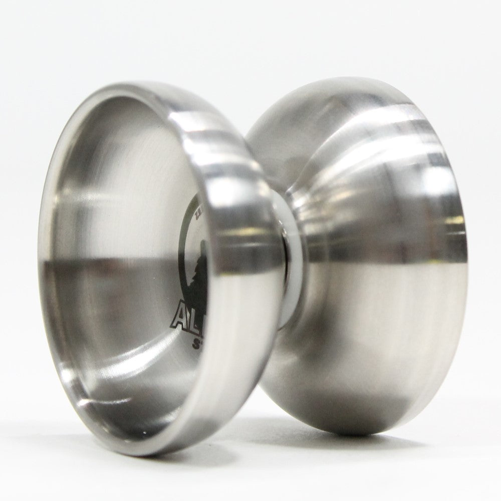 Zeekio Alpha Steel Yo-Yo - Organic Shaped Stainless Steel - Undersized YoYo with D Sized Bearing — view 2