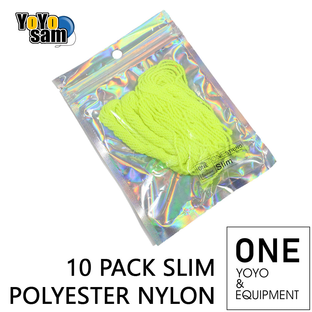 ONE YOYO & EQUIPMENT 10 Pack Slim Polyester Nylon Blend Yo-Yo String