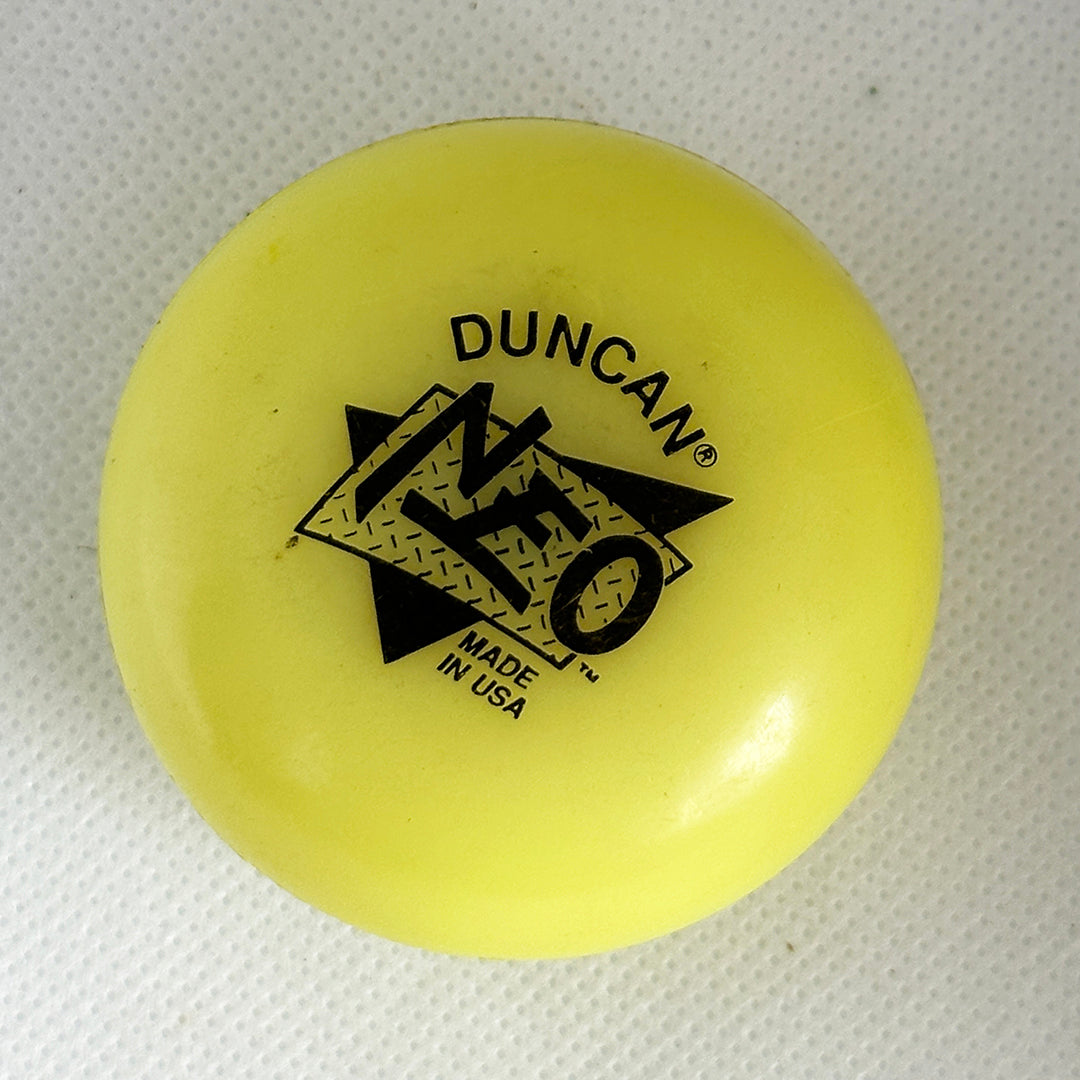 Vintage Duncan Yellow Neo Plastic Yo-Yos - Made in USA 90s Flambeau Promo Very Good Condition — view 2