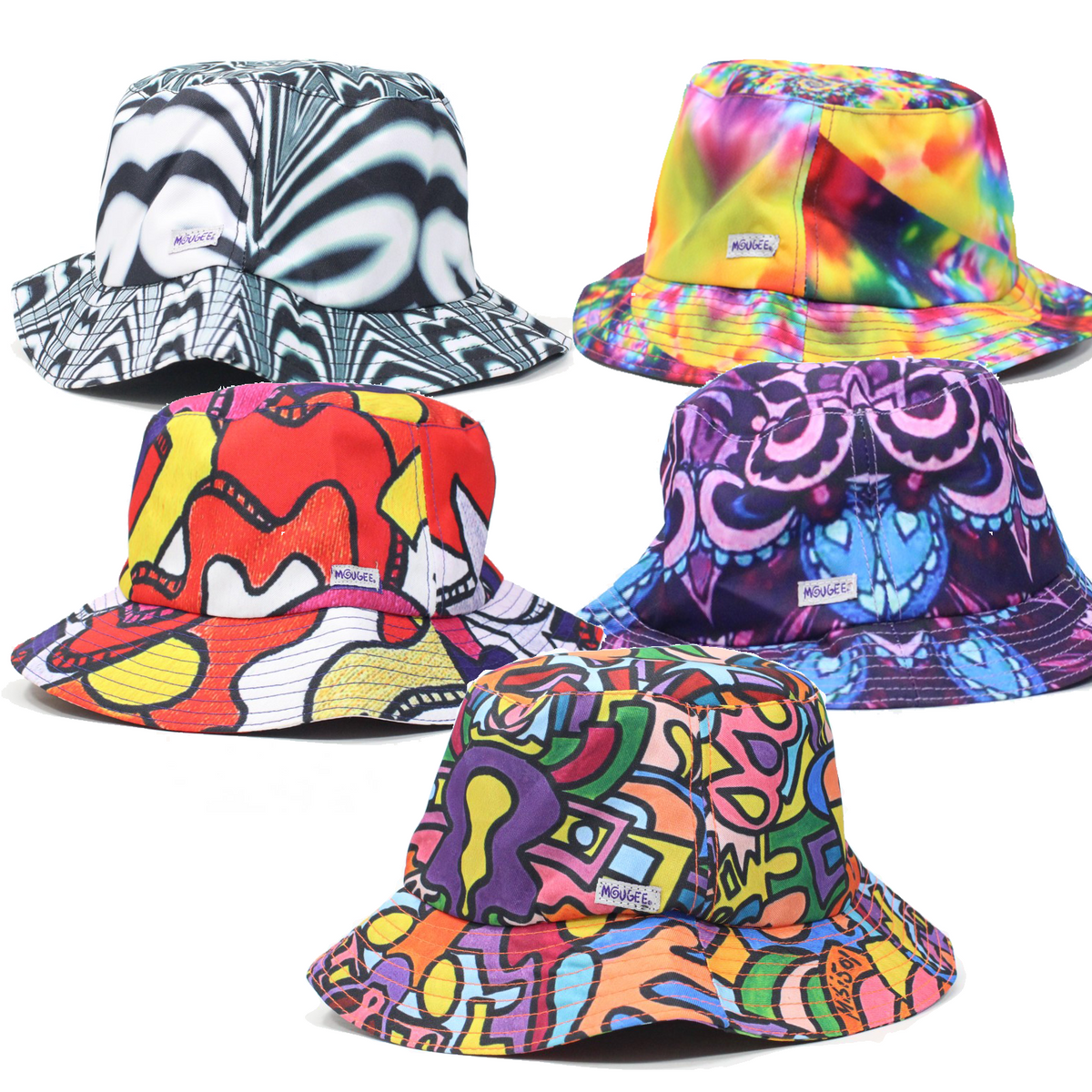Mougee Bucket Hat - Printed Hat in our most Popular Mougee Designs