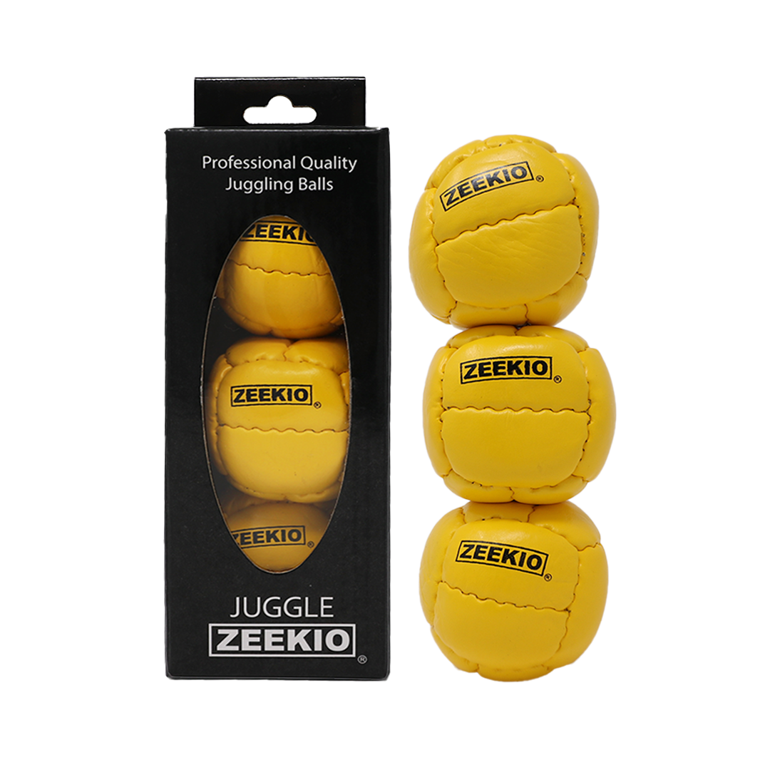 Zeekio Galaxy Juggling Balls - Premium 12 Panel Genuine Leather Balls - 130g - 67mm - Pack of 3 — view 4