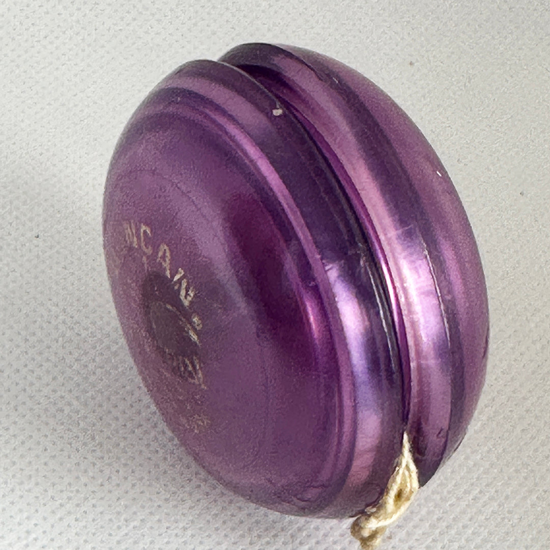 Vintage Duncan Fluer-de-lis Imperial Yo-Yo -Purple- Fair/Good Condition-Made in USA — view 3