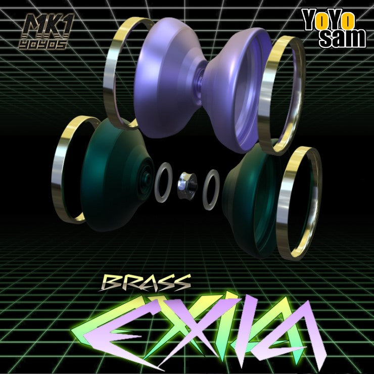 MK1 YOYOS Brass Exia Yo-Yo - Brass Weight Ring - Bi-Metal YoYo — view 2