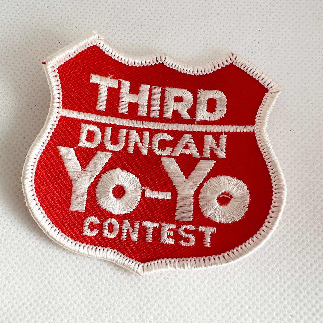 Vintage Duncan Yo-Yo Third Place Patch - Red 60s