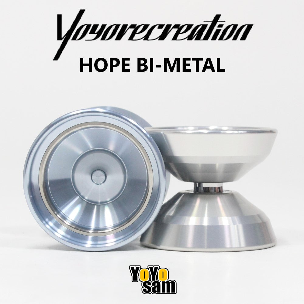Yoyorecreation Hope Bi-Metal Yo-Yo - Aluminum Body with Stainless Steel Inner Ring