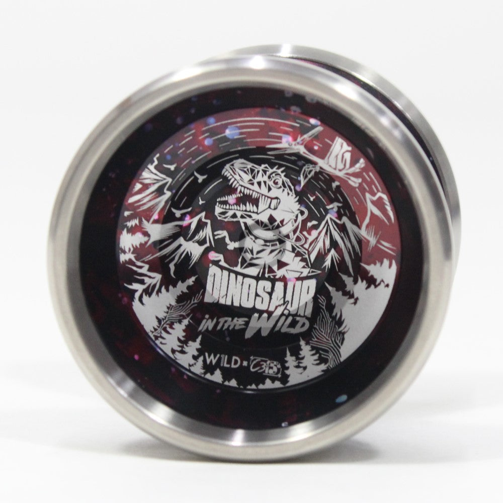 C3yoyodesign x W1LD Dinosaur in the Wild Yo-Yo - Bi-Metal - 6061 AL with Titanium Rim YoYo — view 2