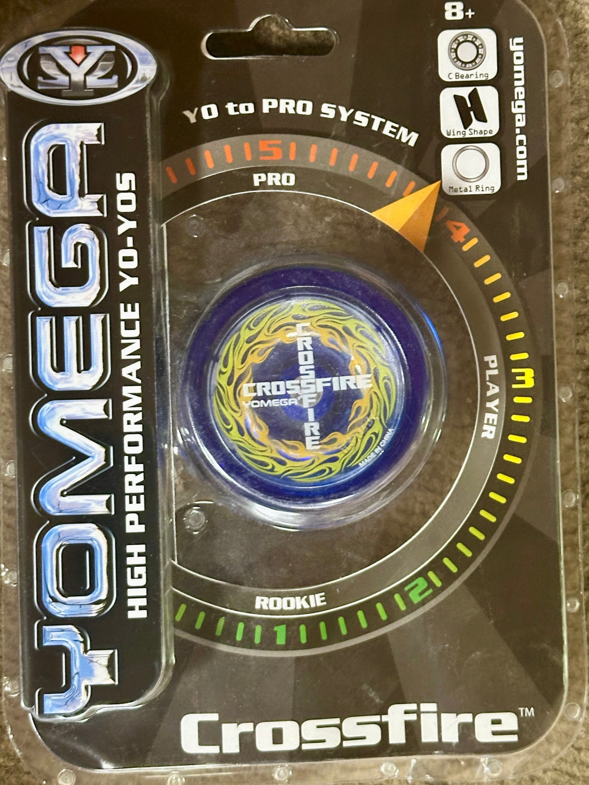Collectable Vintage Yomega Crossfire Yo-Yo -BLUE
