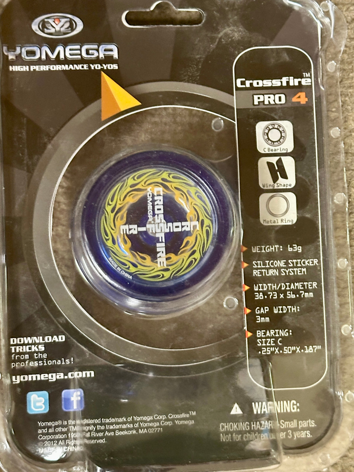 Collectable Vintage Yomega Crossfire Yo-Yo -BLUE — view 2