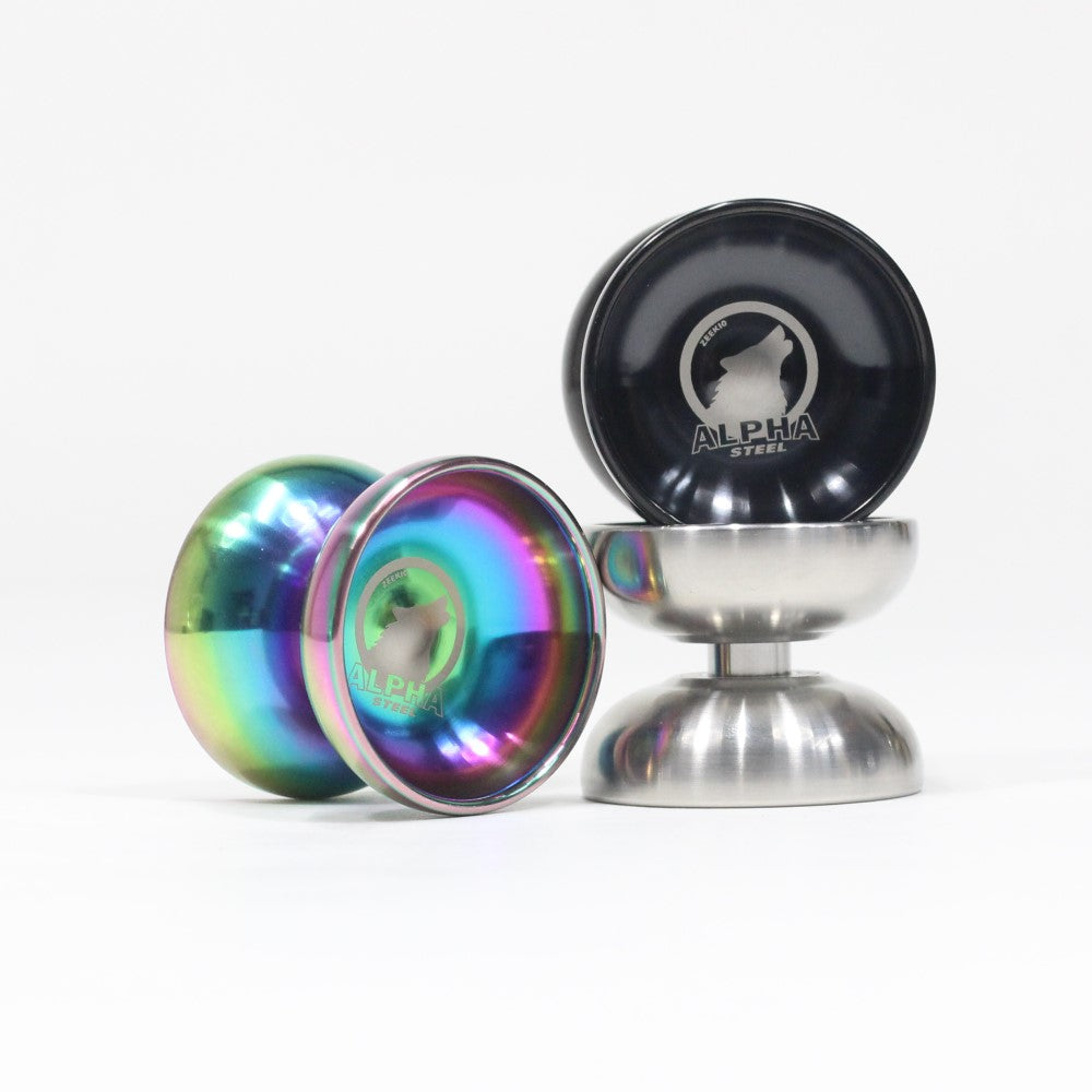 OPEN BOX/B-GRADE - Zeekio Alpha Steel Yo-Yo - Organic Shaped Stainless Steel - Undersized YoYo with D Sized Bearing — view 2