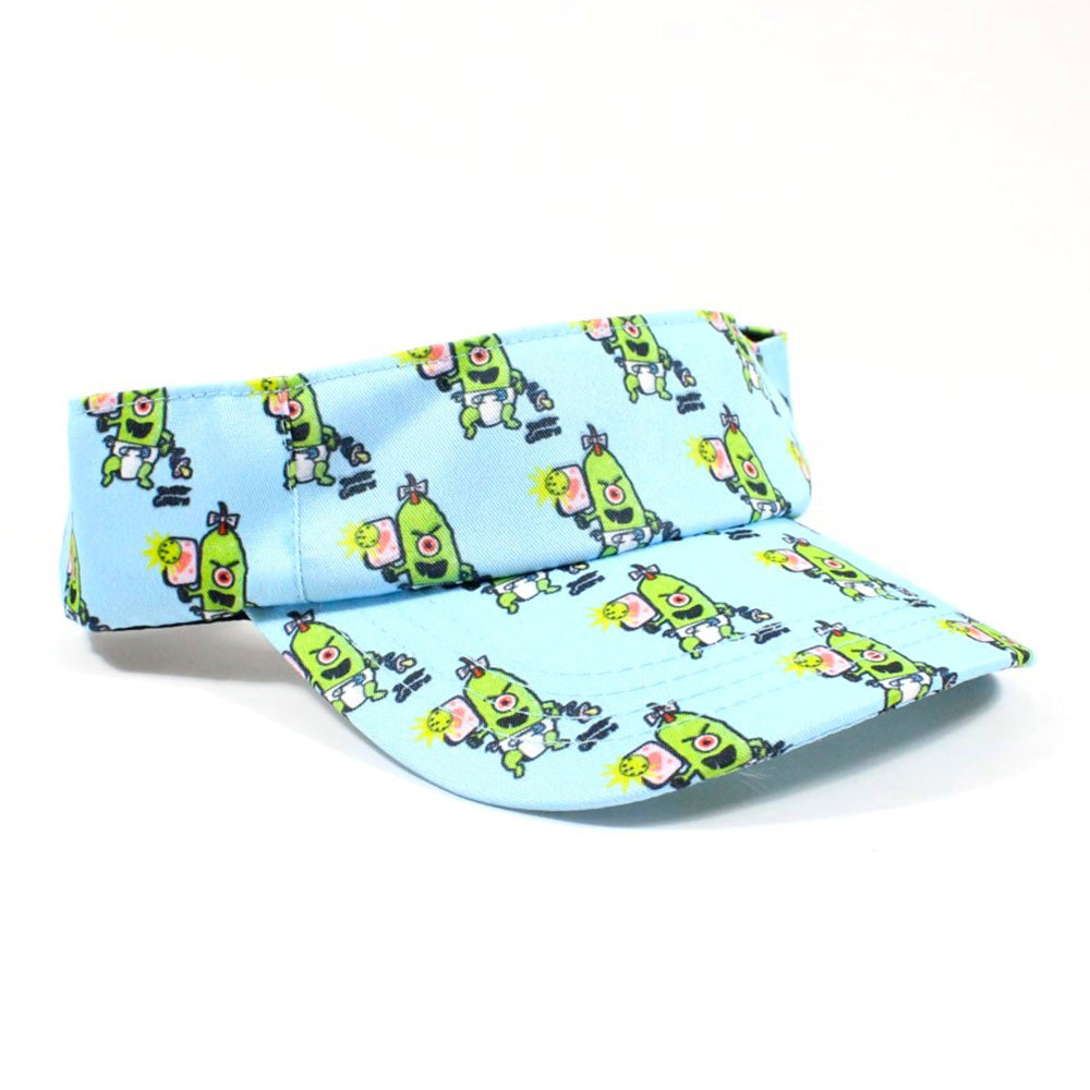 Pickle Monsters Adjustable Pickleball Visor - Adjustable One Size Fits All Sun Visor - Featuring the Dreaded Pickle Monster