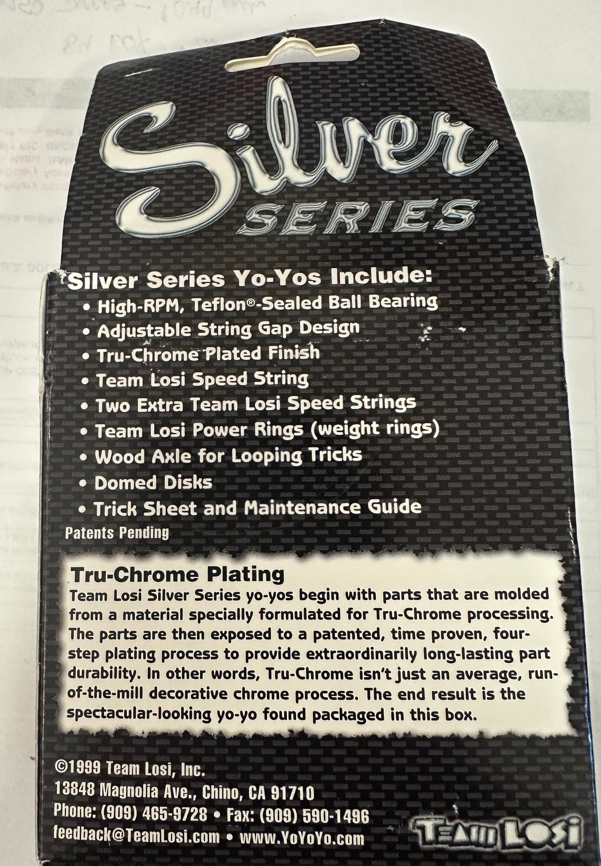 Vintage Team Losi Silver Series Yo-Yo - New In Original package — view 3