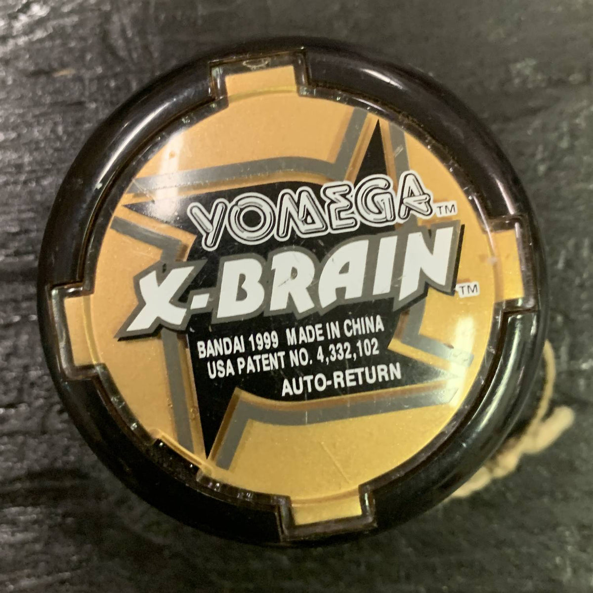Vintage Yomega X-Brain Yo-Yo - Excellent Condition Bandai 1999 -Black and Gold