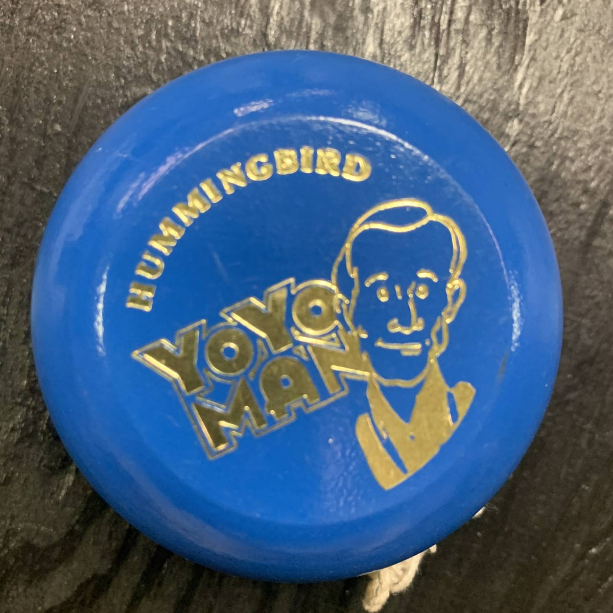 Vintage Smothers Brothers Yo-Yo man Wooden Yo-Yo Blue -Excellent Condition — view 2