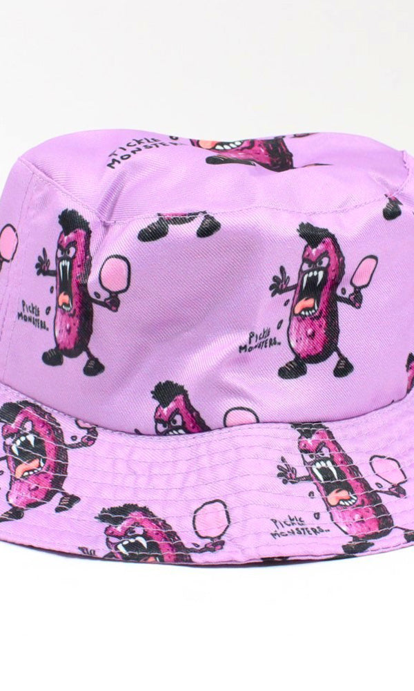 Pickle Monsters Bucket Hat - Fun Pickleball Hat Featuring the Dreaded Pickle Monster Crew — view 6