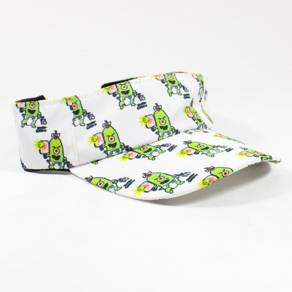 Pickle Monsters Adjustable Pickleball Visor - Adjustable One Size Fits All Sun Visor - Featuring the Dreaded Pickle Monster