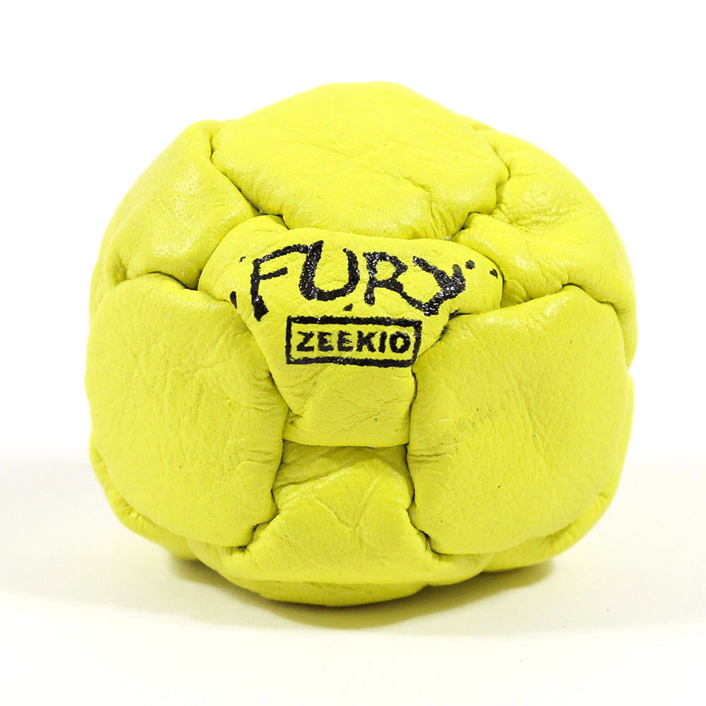 The Fury Footbag - Genuine Leather - 14 Panel Hand Stitched - Sand filled Hacky Sack — view 9