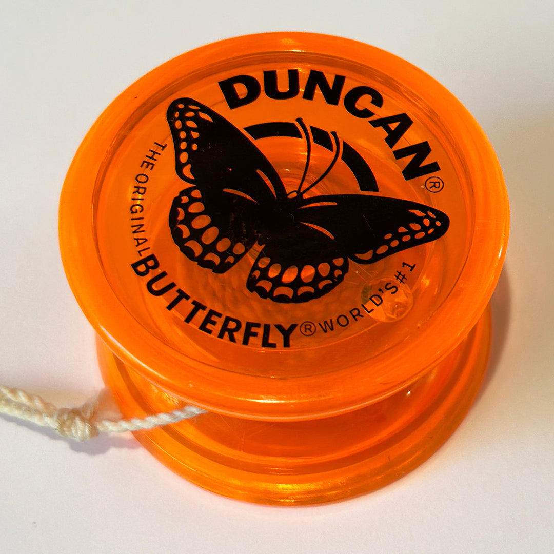 Vintage Duncan Butterfly Yo-Yo - Early 90s Transluscent Orange Excellent Condition