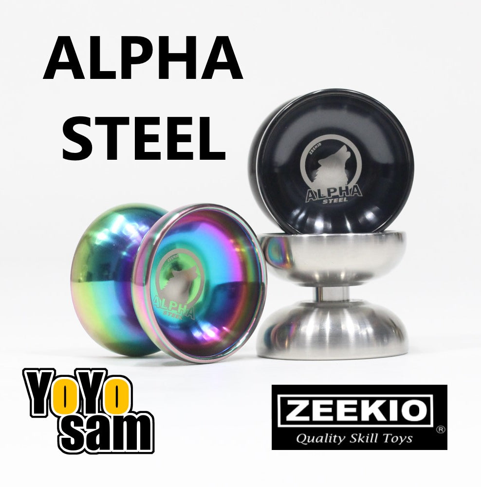 OPEN BOX/B-GRADE - Zeekio Alpha Steel Yo-Yo - Organic Shaped Stainless Steel - Undersized YoYo with D Sized Bearing