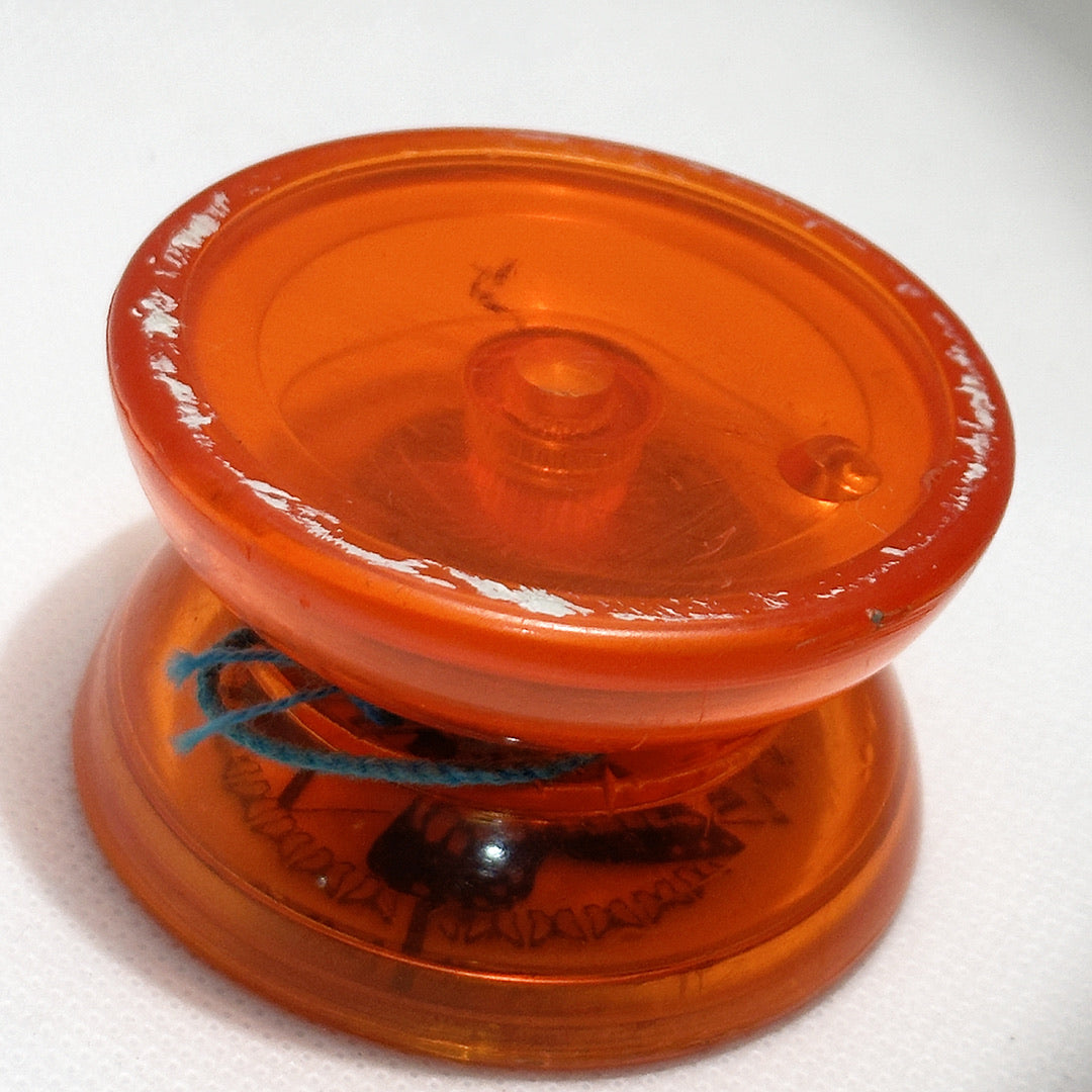 Vintage Duncan Butterfly Yo-Yo - Late 90s Transluscent Red with Black imprint Very Good Condition — view 2