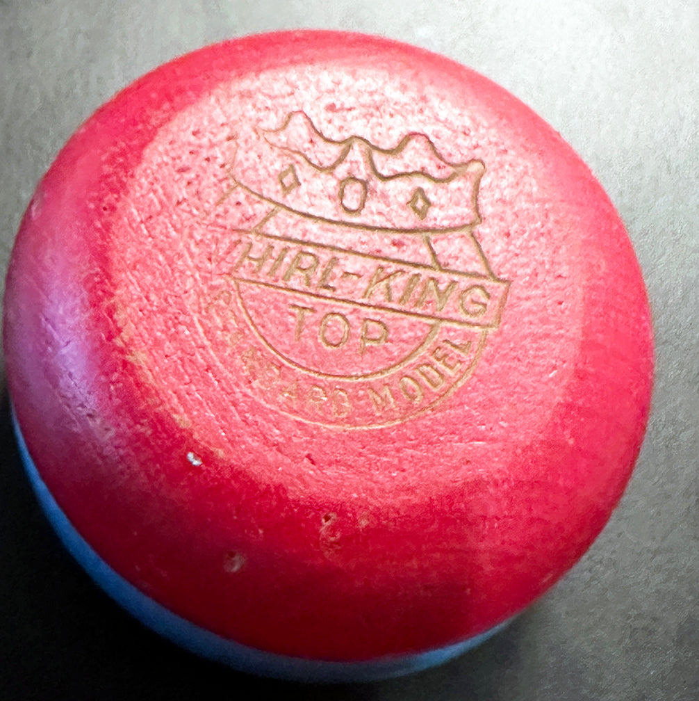 Vintage `whirl- king red and blue Wood Yo-Yo - Standard Good Condition 60s
