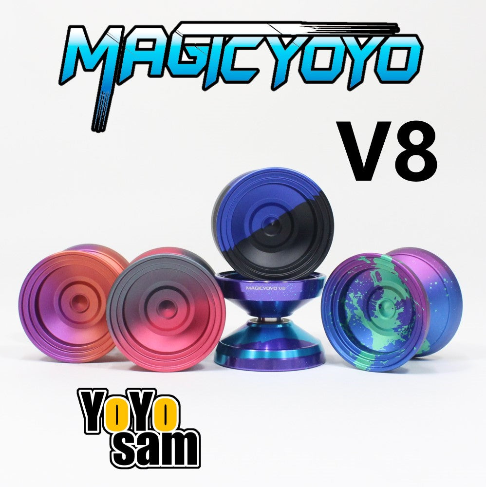 MAGICYOYO V8 Yo-Yo - Aluminum Responsive Beginner YoYo with Unresponsive Upgrade Kit