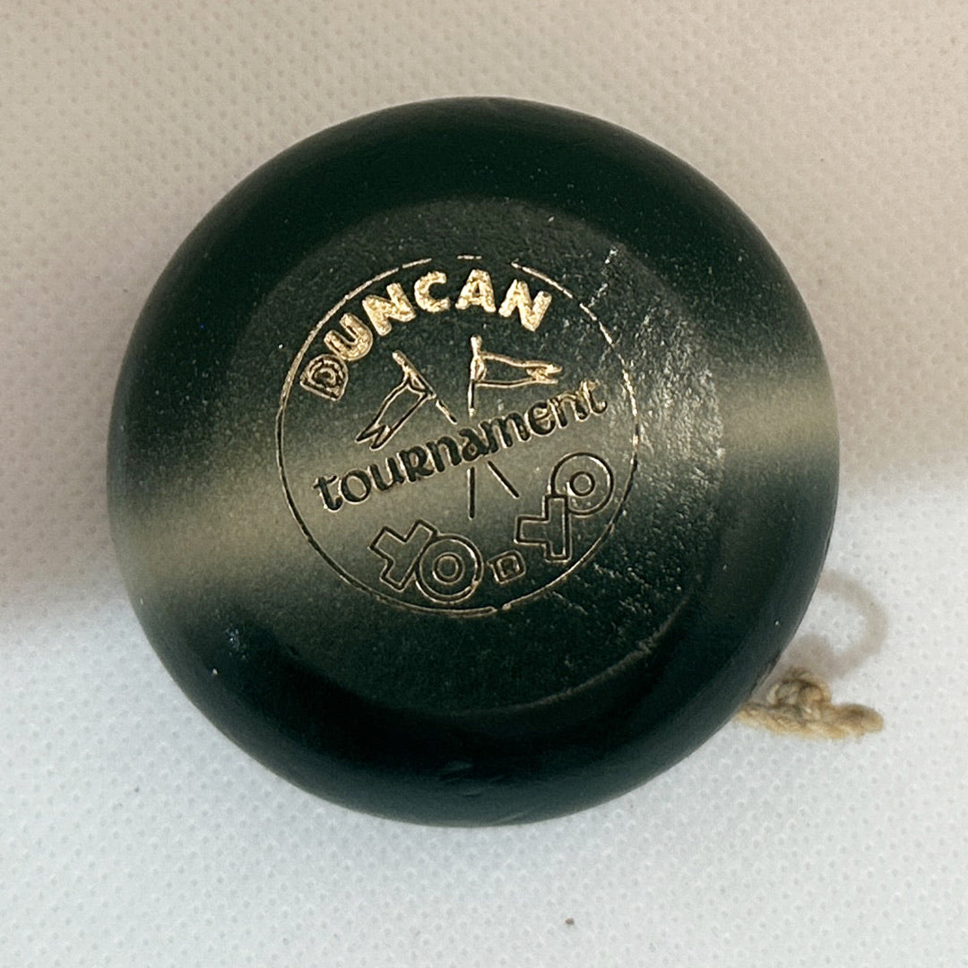 Vintage Duncan Tournament "crossed flags" Yo-Yo - Not a replica - Dark Green- Excellent Condition — view 5