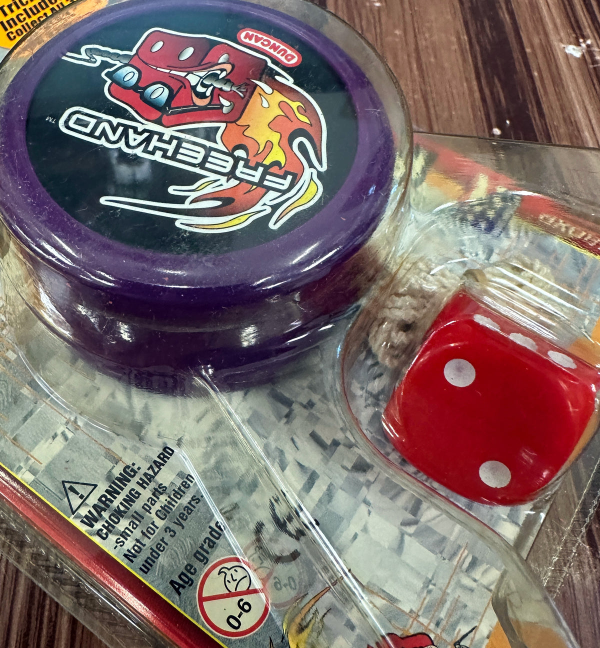 Vintage Duncan Original Freehand Yo-Yo W/ Trick CD Purple — view 2