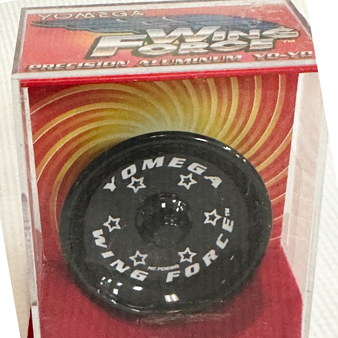 Vintage Yomega Wing Force Aluminum Yo-Yo - New in Box - Black