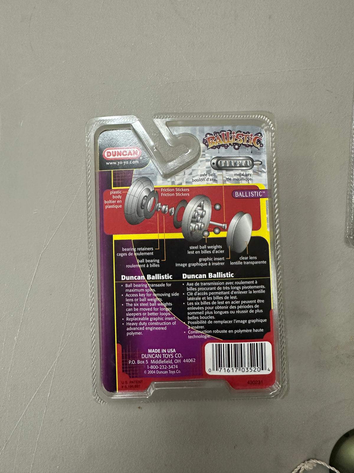 Vintage Duncan Ballistic Yo-Yo from the 2000s New in Package - Green — view 2