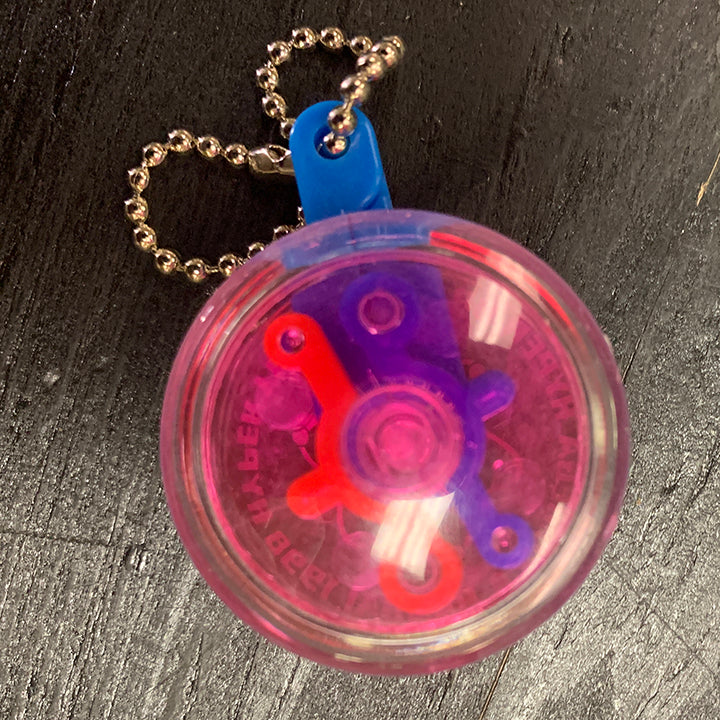 Vintage Yomega Plastic Raider keychain - Pink/Clear Excellent Cond. — view 2