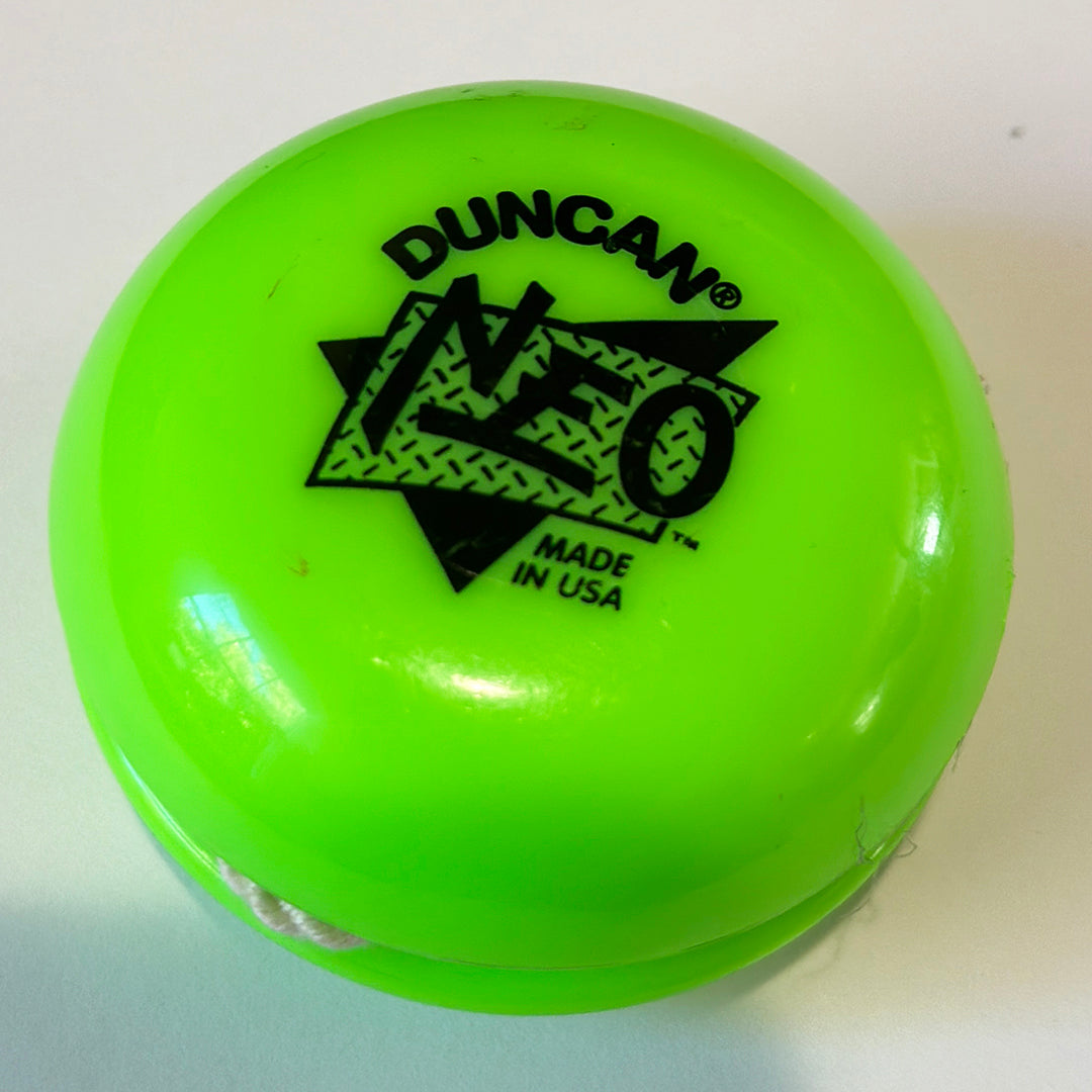 Vintage Duncan Green Neo Plastic Yo-Yos - Made in USA 90s Good Condition