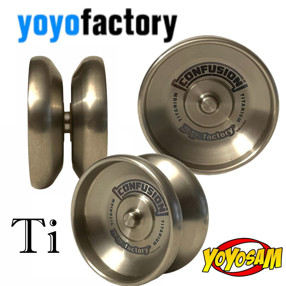 YoYoFactory Confusion Ti Yo-Yo - Titanium- YoYo Plays Responsive or Unresponsive by Switching the Pads! — view 2