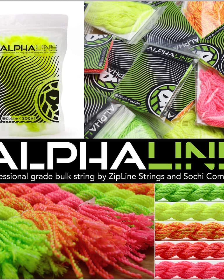 Sochi x Zipline AlphaLine Yo-Yo String - 100 Pack of Professional Grade YoYo String - 100 Strings