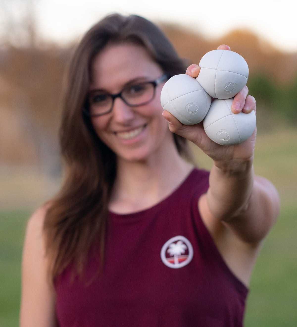 Taylor Tries Signature Pro Series Juggling Balls- Professional 8 Panel Ball with Drawstring Carry Bag - 110 grams, 67mm -