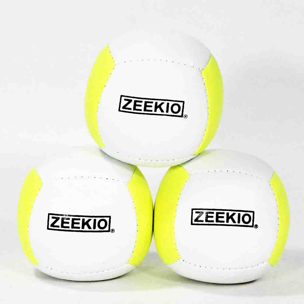 Zeekio Lunar Juggling Balls - 110g Professional UV Reactive 6 Panel Ball - Pack of 3 β view 14