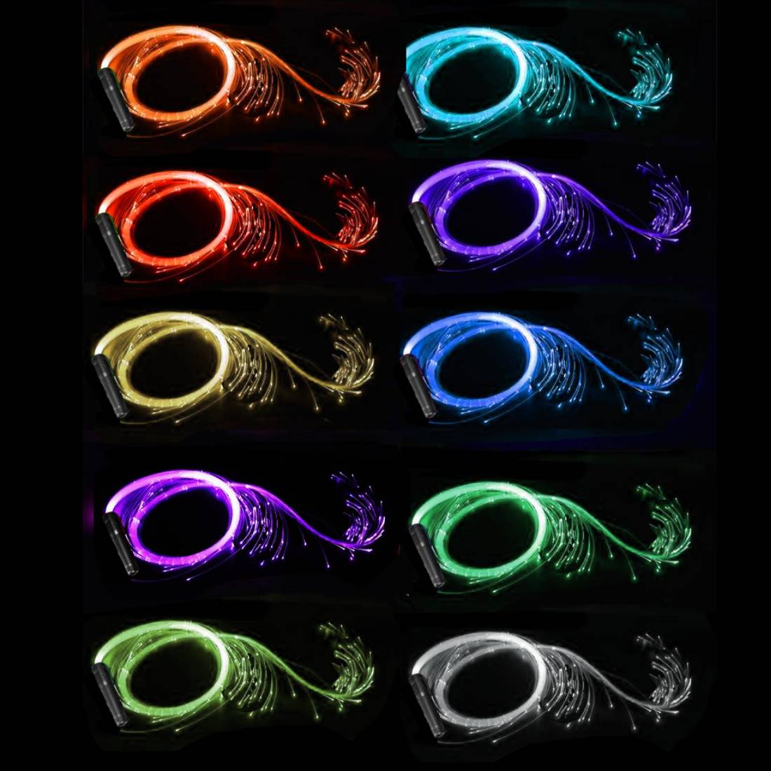 Zeekio Pixel Whip - 6' Fiber Optic Flow Toy - Colors Changing Light Party — view 9