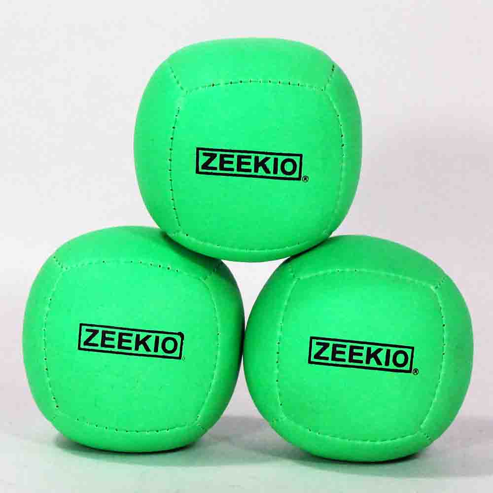 Zeekio Lunar Juggling Balls - 110g Professional UV Reactive 6 Panel Ball - Pack of 3 β view 13