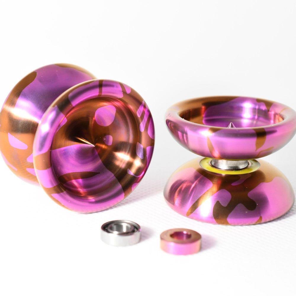 Lathed Back Design Lagrange Yo-Yo - Competition / Looper Mini Titanium YoYo with Delrin Rims — view 5