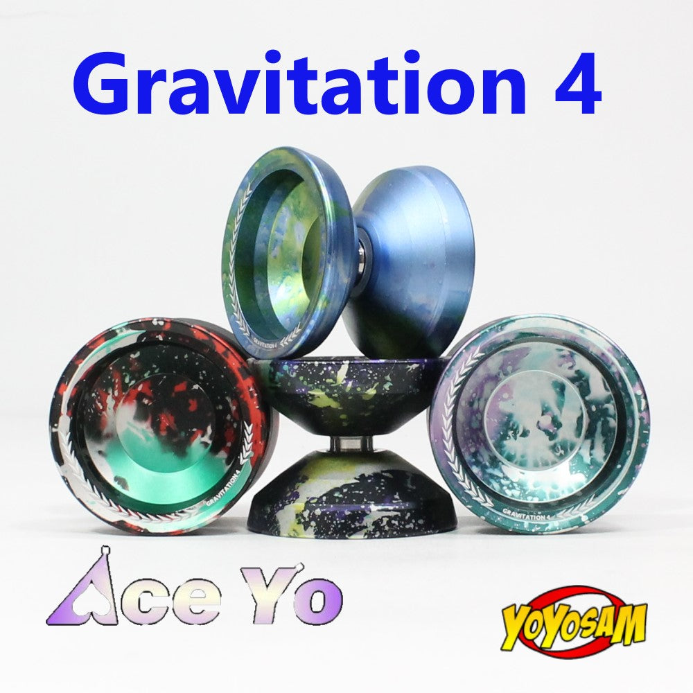 Ace Yo Gravitation 4 Yo-Yo - Mono-Metal Aluminum Yo-Yo with Blasted Body β view 2