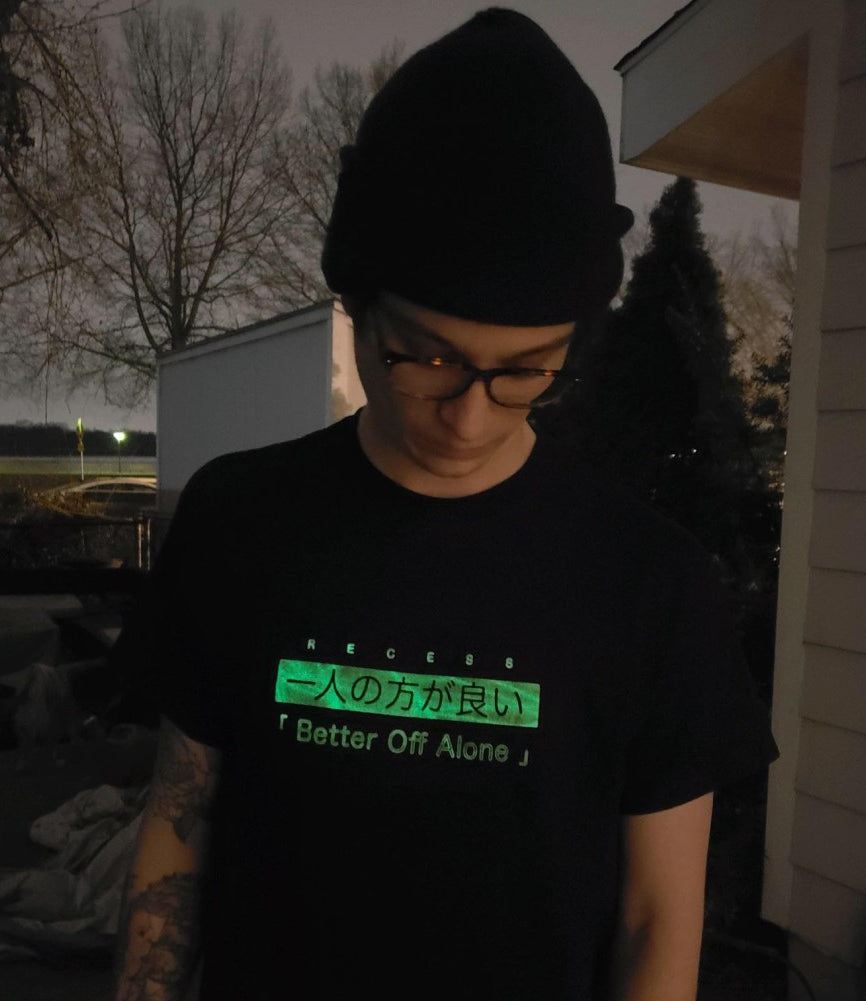 Recess YoYo - Glow in the Dark - "Better Off Alone" T-Shirt - Black - YoYoSam