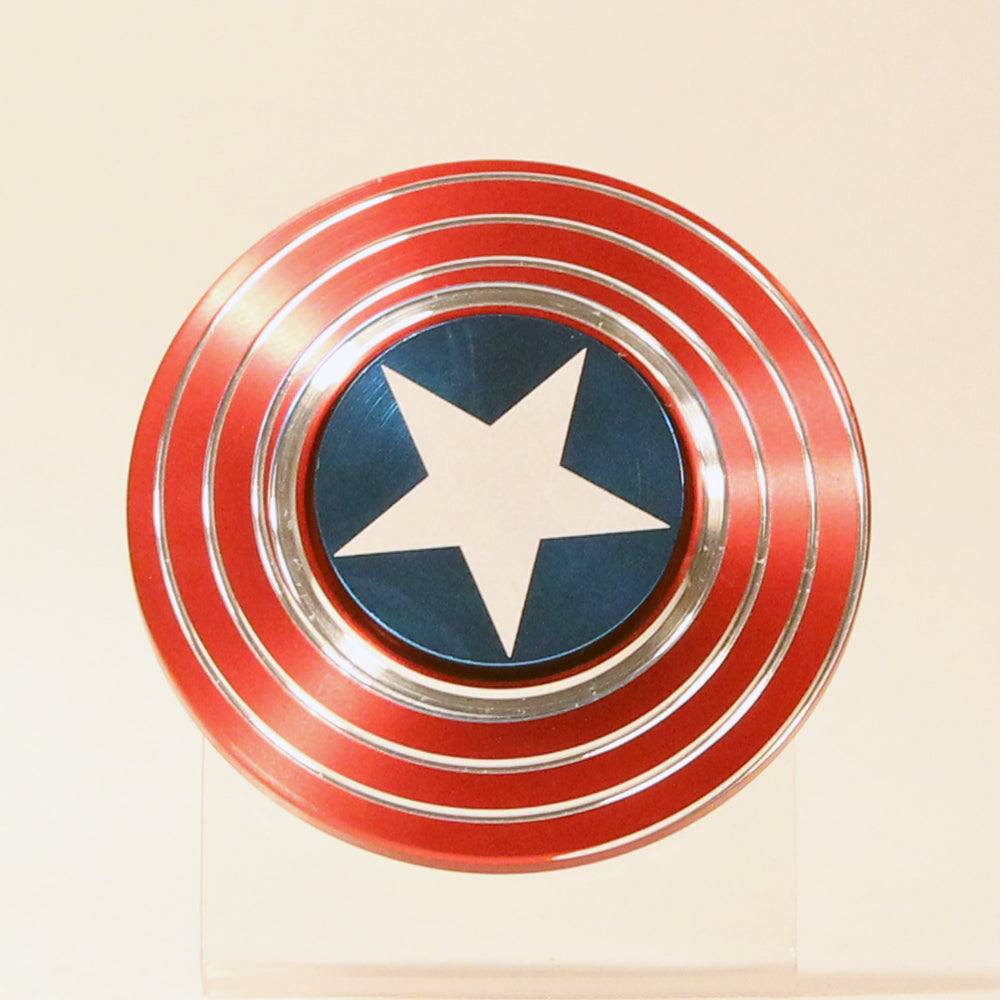 The Captain's Shield Fidget Spinner- American Colors- Creates Optical Illusions! — view 4
