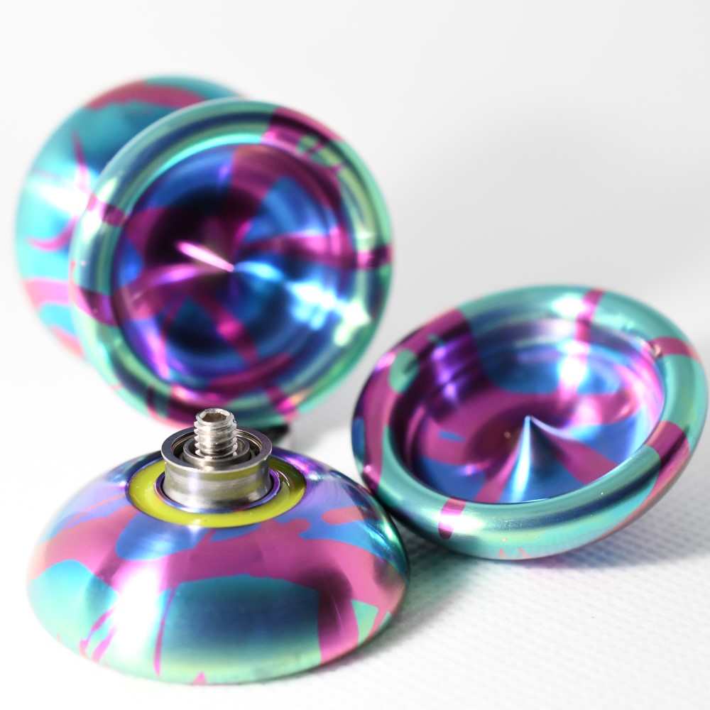 Lathed Back Design Lagrange Yo-Yo - Competition / Looper Mini Titanium YoYo with Delrin Rims — view 8