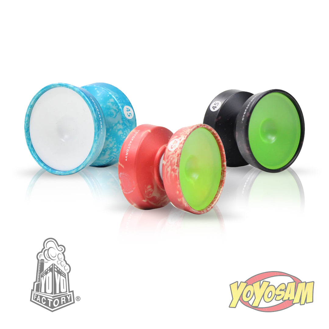 YoYoFactory 45 YoYo - Fingerspin Cap - Undersized Metal Yo-Yo