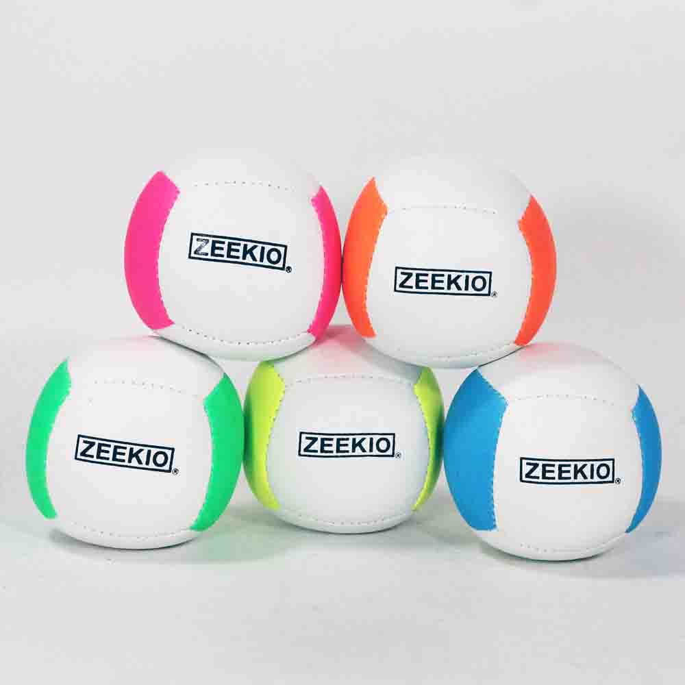 Zeekio Lunar Juggling Balls - 110g Professional UV Reactive 6 Panel Ball - Pack of 3 β view 6