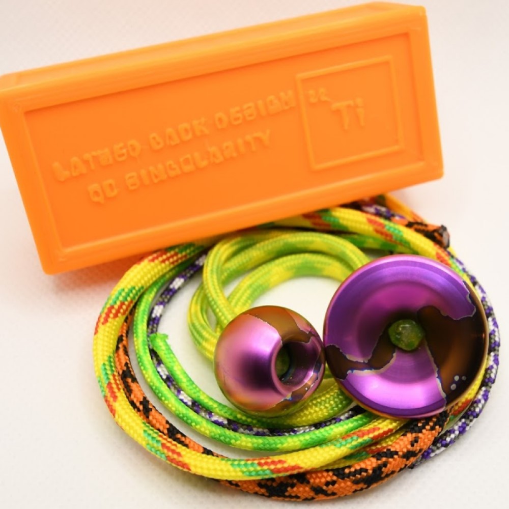 Lathed Back Design Quantum Colliders Singularity Begleri - Titanium Edition - Skill Toy — view 6