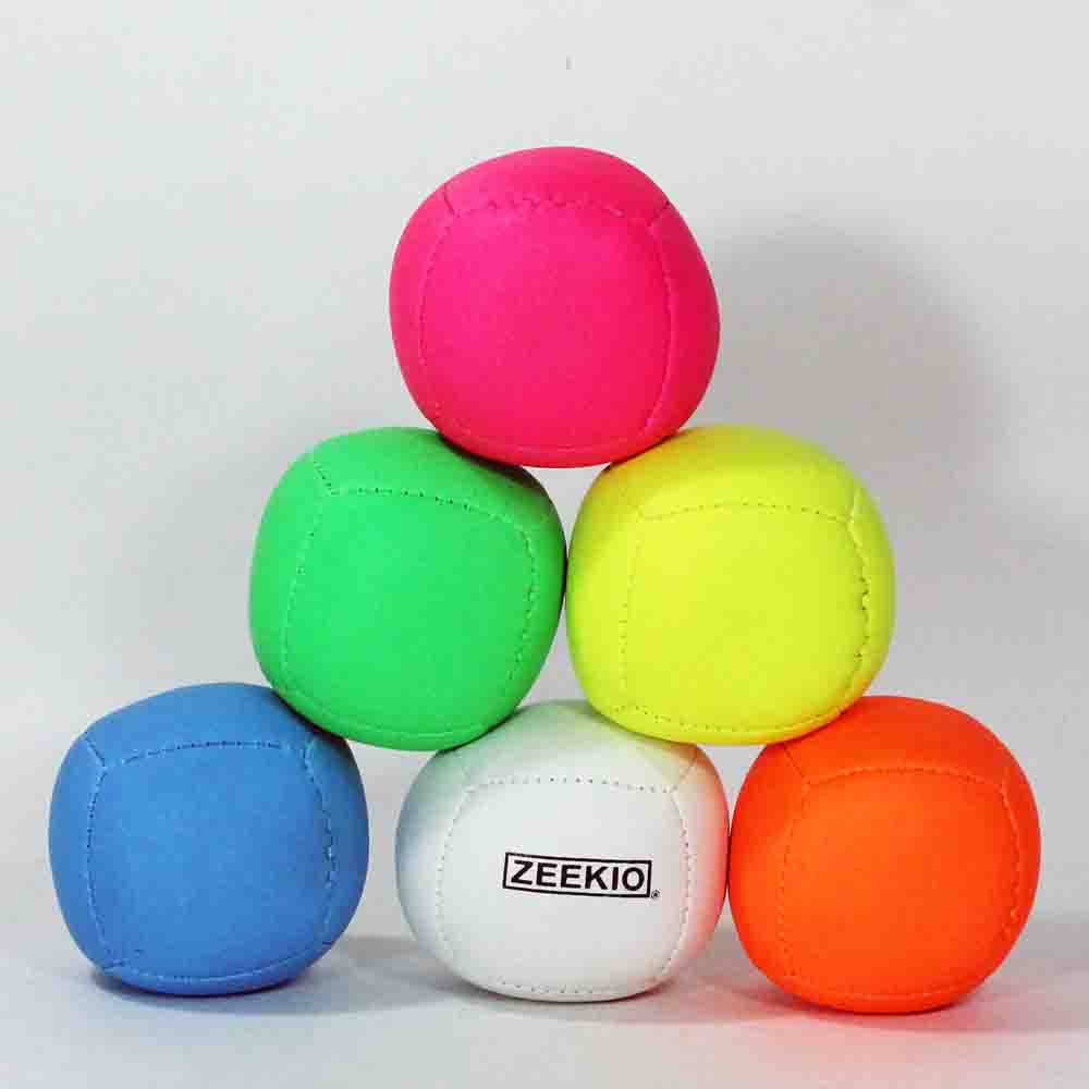 Zeekio Lunar Juggling Balls - 110g Professional UV Reactive 6 Panel Ball - Pack of 3 β view 4