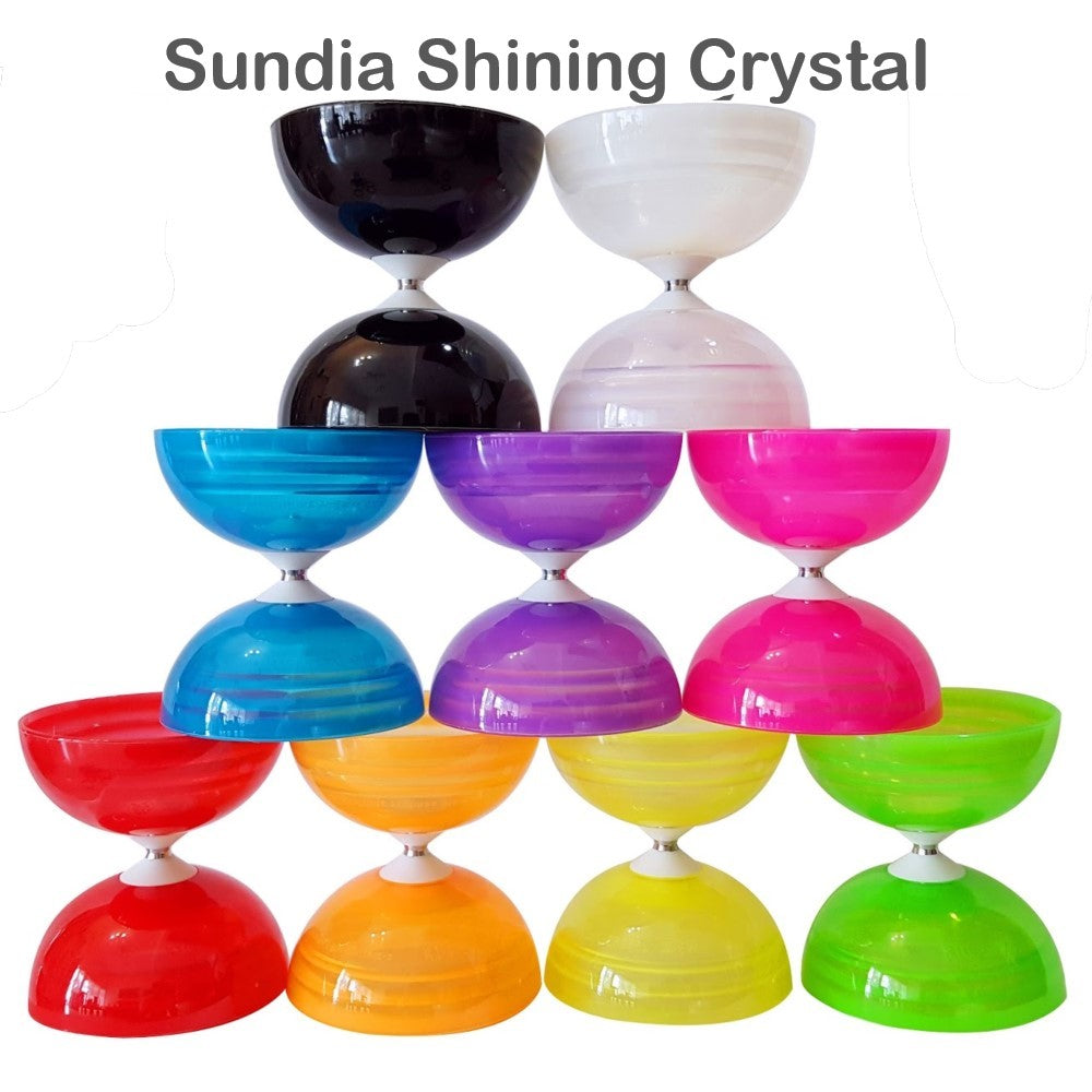 Sundia Shining Diabolo - Includes Wooden Sticks, 2 Strings, Instructions and Bag