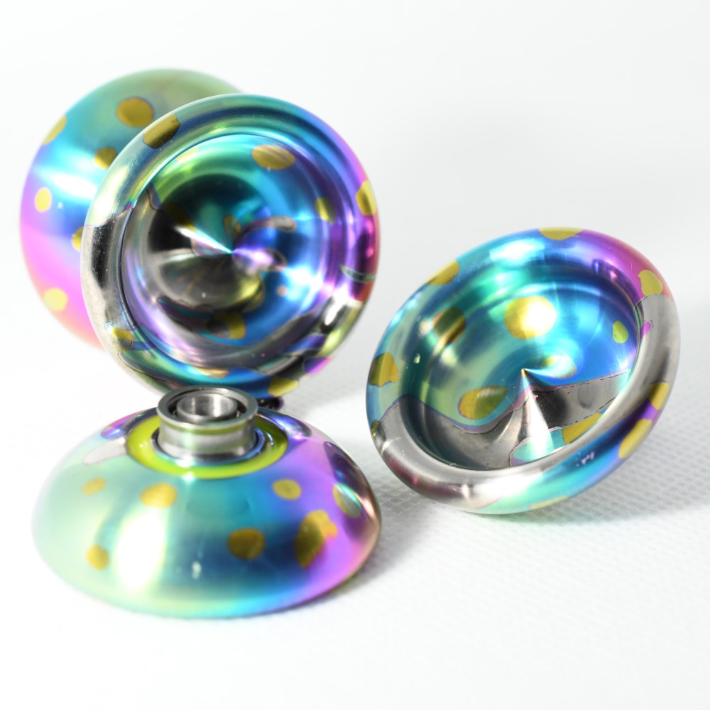 Lathed Back Design Lagrange Yo-Yo - Competition / Looper Mini Titanium YoYo with Delrin Rims — view 6