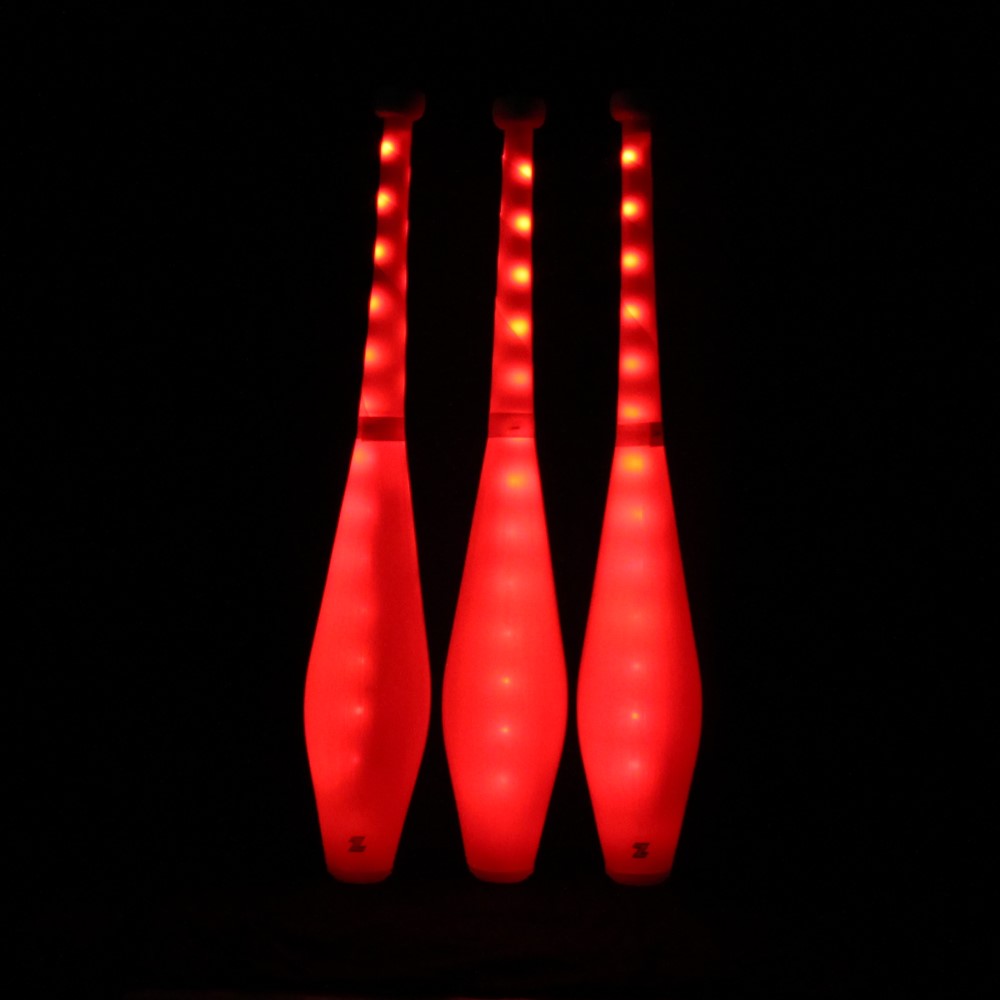 Zeekio Multi-Color LED Light Up Juggling Clubs with Charger and Remote (Set of 3) — view 4