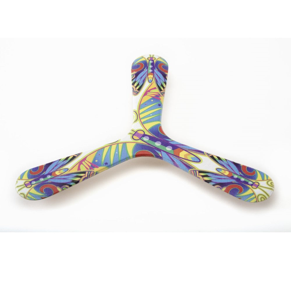 Wallaby Boomerang Three Wing Birch, Hand Crafted, Digitally Printed and Signed, Great for Beginners - YoYoSam